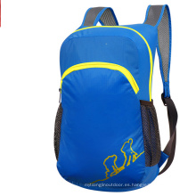 Bolsa plegable azul al aire libre, mochila para niños